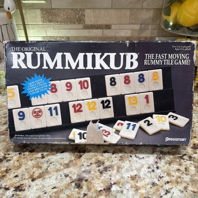 THE ORIGINAL RUMMIKUB RUMMY TILE GAME VINTAGE 1990 PRESSMAN 100% COMPLETE VTG