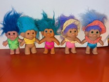Lot of 5 VTG Troll Dolls, T.N.T. Russ 5" in Bathing Suits Bikins