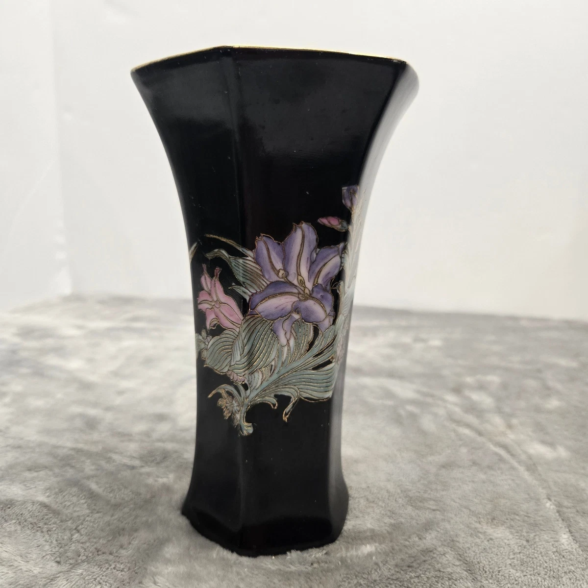 紫色瓷器花瓶| eBay