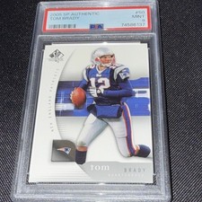 2005 Upper Deck SP Authentic Tom Brady #50 PSA 9 Patriots NFL Football
