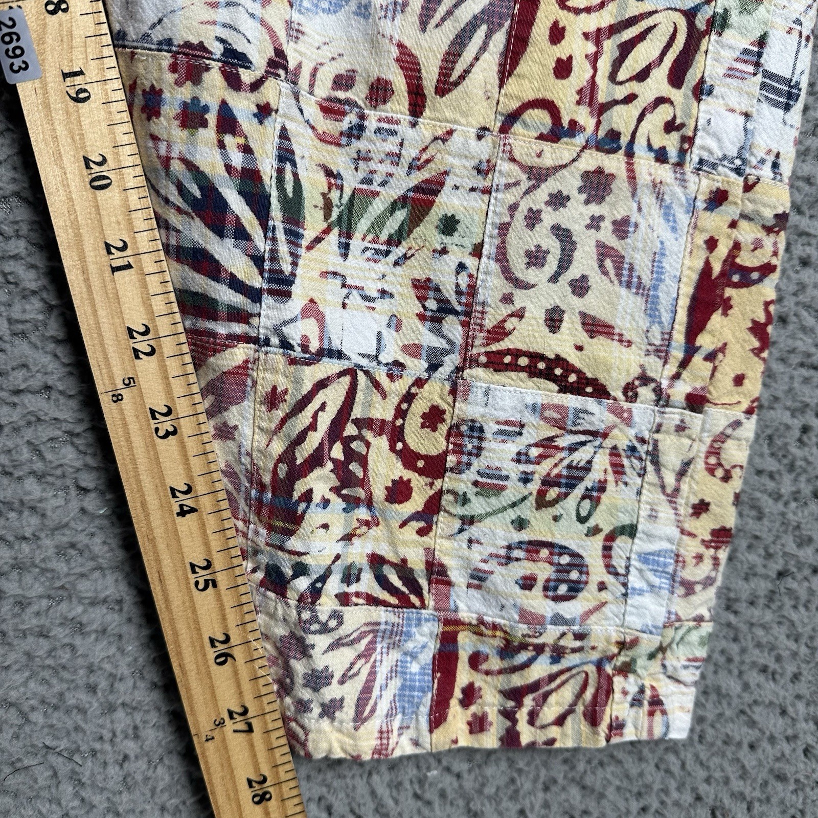 Skidz One Size Patchwork Drawstring Pants Tapered… - image 12