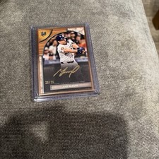 Topps 2025 Museum Framed Autographs Jose Altuve FMA-JA /35 Astros. Gold Ink