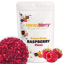 100g Freeze Dried Raspberry Pieces Premium Freeze-Dried Fruit Bits -100% Natural