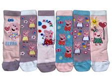 new 6prs girls Peppa pig ankle socks.UK 9-12/approx.4-6yrs.NO TAGS