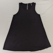 Forever 21 Women's Size Medium Black Tunic Dress Zipper Boho