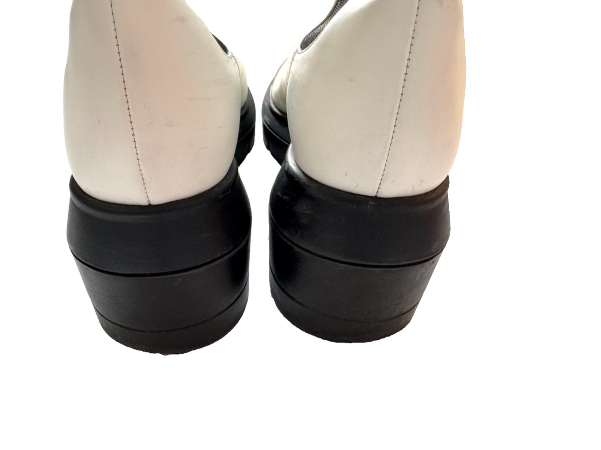 Stuart Weitzman $495 White Norah Chelsea Lug Sole Ankle Boots 39 8.5 C View 6