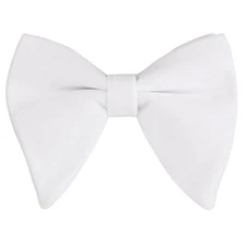  Velvet Pre-tied Adjustable Bow Tie for Men Oversize One Size 056-white(velvet)