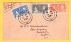 Malaya straits SINGAPORE to Ceylon FDC First Day coronation 1937 to Ceylon