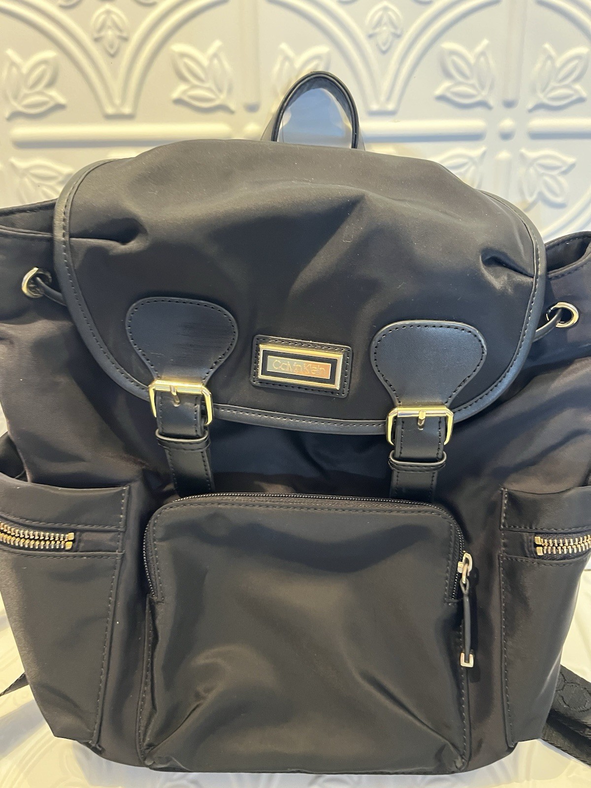 Calvin Klein Backpack  , Black , Drawstring.  Sli… - image 1