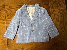NWT Janie And Jack Room To Bloom Tattersall Blazer Boys Jacket Size 12-18 Months