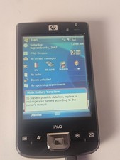 HP iPAQ 210 Windows Mobile PDA, LCD Touchscreen, stylus Case Needs new Battery 