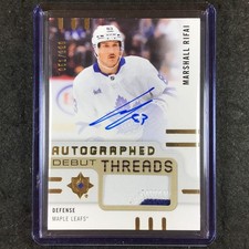 2024-25 Ultimate Hockey MARSHALL RIFAI Auto Debut Threads Rookie Patch 51/199