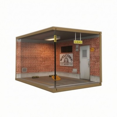 Modellgarage mit LED-Beleuchtung klar Diorama-Garage stabil für