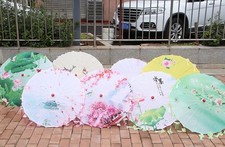 Vintage Parasol Umbrella with Tassels Chinese Traditional Cosplay Photoshoot New