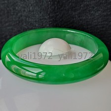 Certified Grade A Ice Green 59mm Natural Burma Jade jadeite Bangle Bracelet