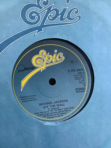 Michael Jackson.  Off the wall.  . 7” vinyl.  .1979:  Epic