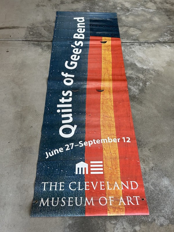 Vintage The Cleveland Museum of Art Outdoor Vinyl Banner - "Quilts of Gee's Bend