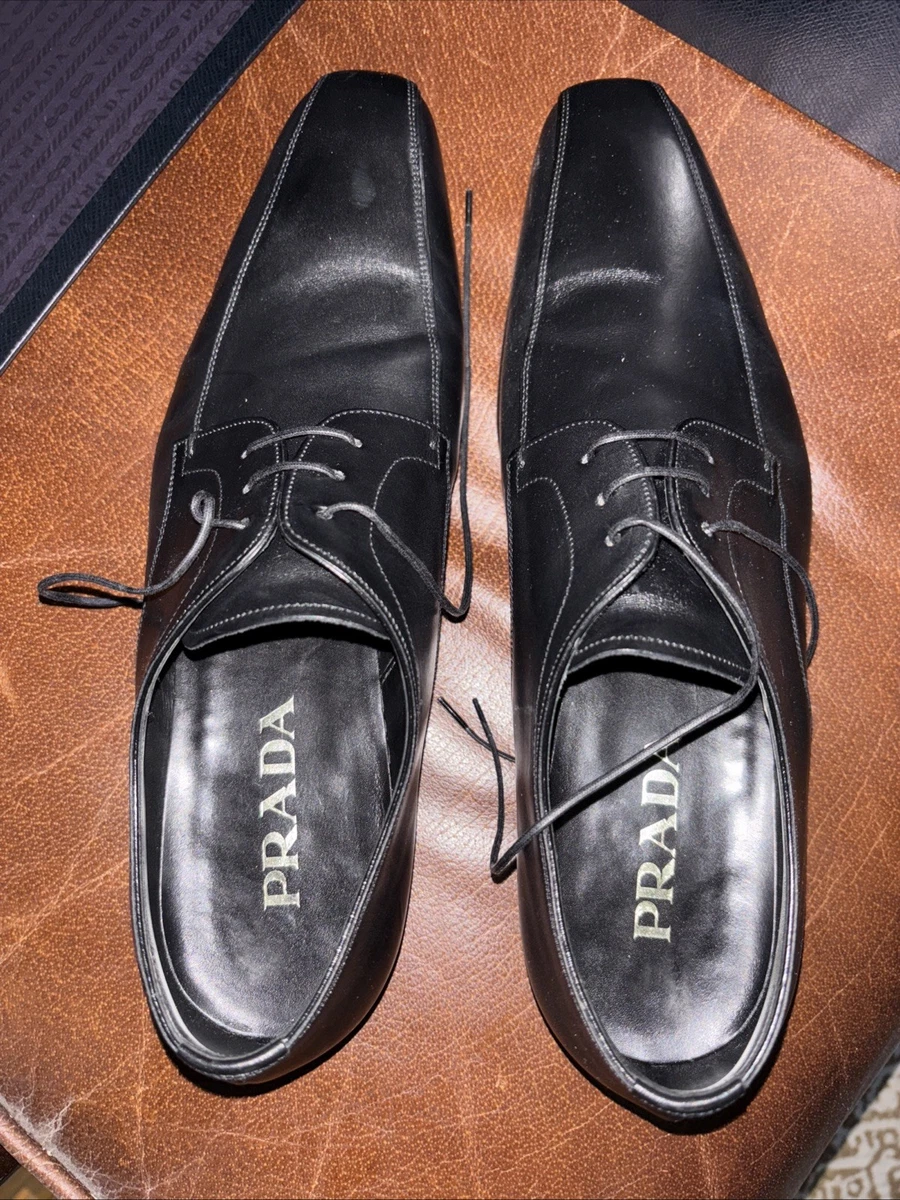 PRADA Black Wingtip Dress Shoes for Men for sale | eBay PRADA Black Wingtip Dress Shoes for Men for sale | eBay