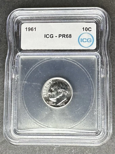 1961 Proof Roosevelt Dime ICG PR-68, Buy 3 Items, Get $5 Off!!