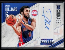 2015-16 Panini Threads #SR-DH Darrun Hilliard Signage Rookies