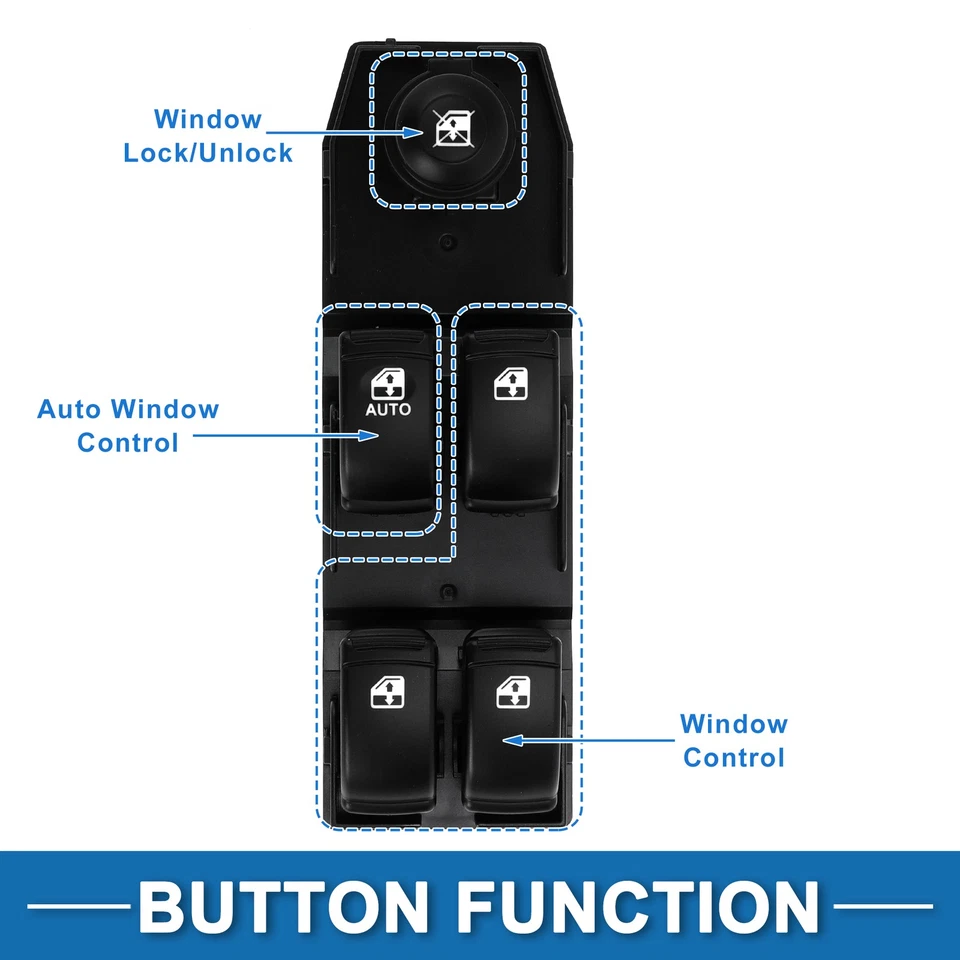 Front Left Side Power Window Switch for Chevrolet Optra 2004-2007 No.96552814 - Image 3 of 4
