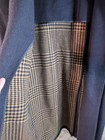 Wool Blend Coat Salko Navy Blue Coat With Houndstooth Plaid Lining — photo 4
