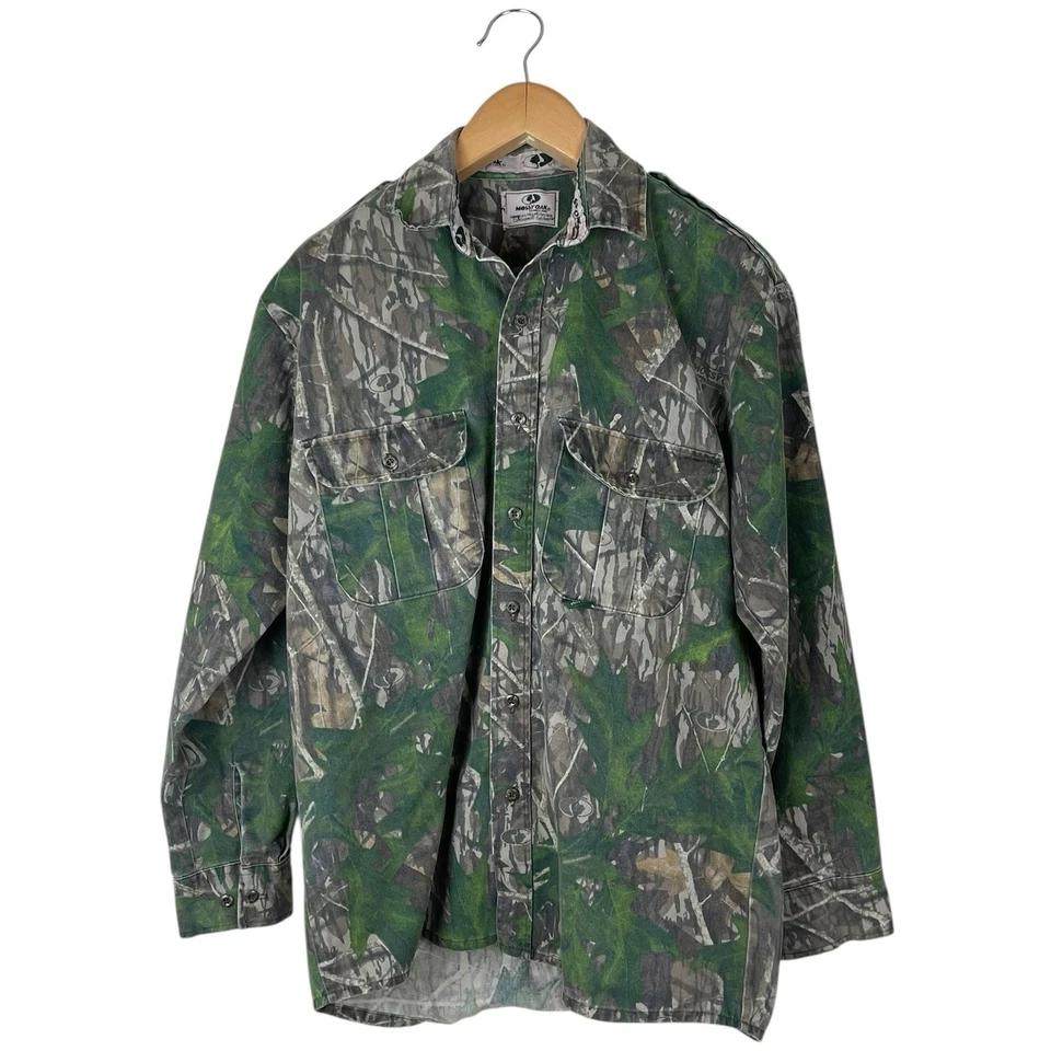 Vintage Mossy Oak Leaf Camo Hunting Shirt & Pants Set Men’s Size Medium - Image 3 of 4