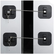 2 Pack Heavy Duty Refrigerator Locks with Keys - Child Safety  Freezer Security
