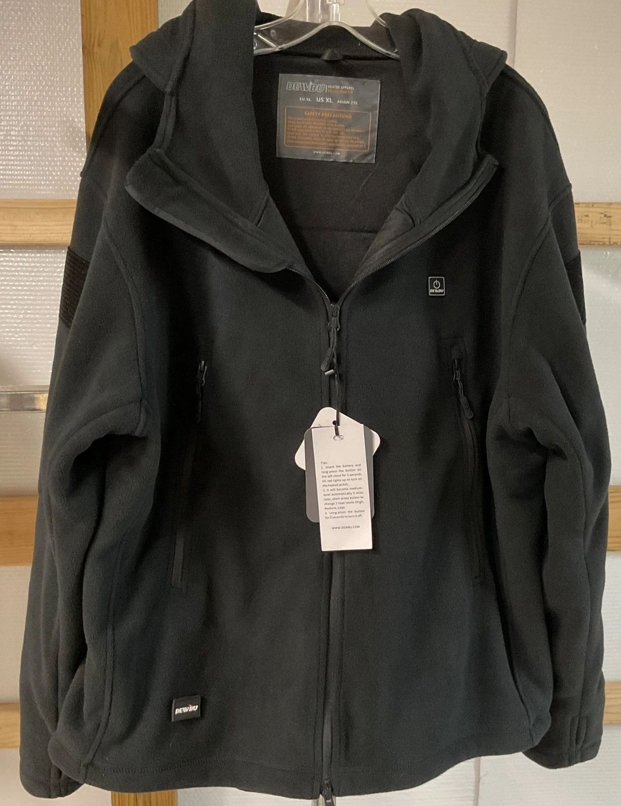 DEWBU Heated Jacket ONL Y **NO 12V Battery Pack** Outdoor Soft Shell Black XL