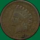 1886 Type 2 Indian Head Cent Good G Coin #41172