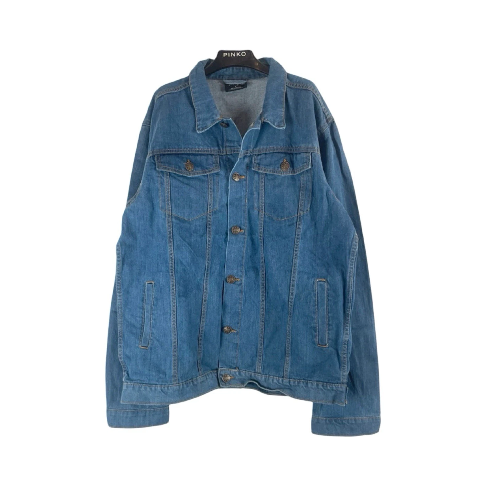 Reclaimed Vintage Denim Jacket in Blue 100% Cotton Size Large
