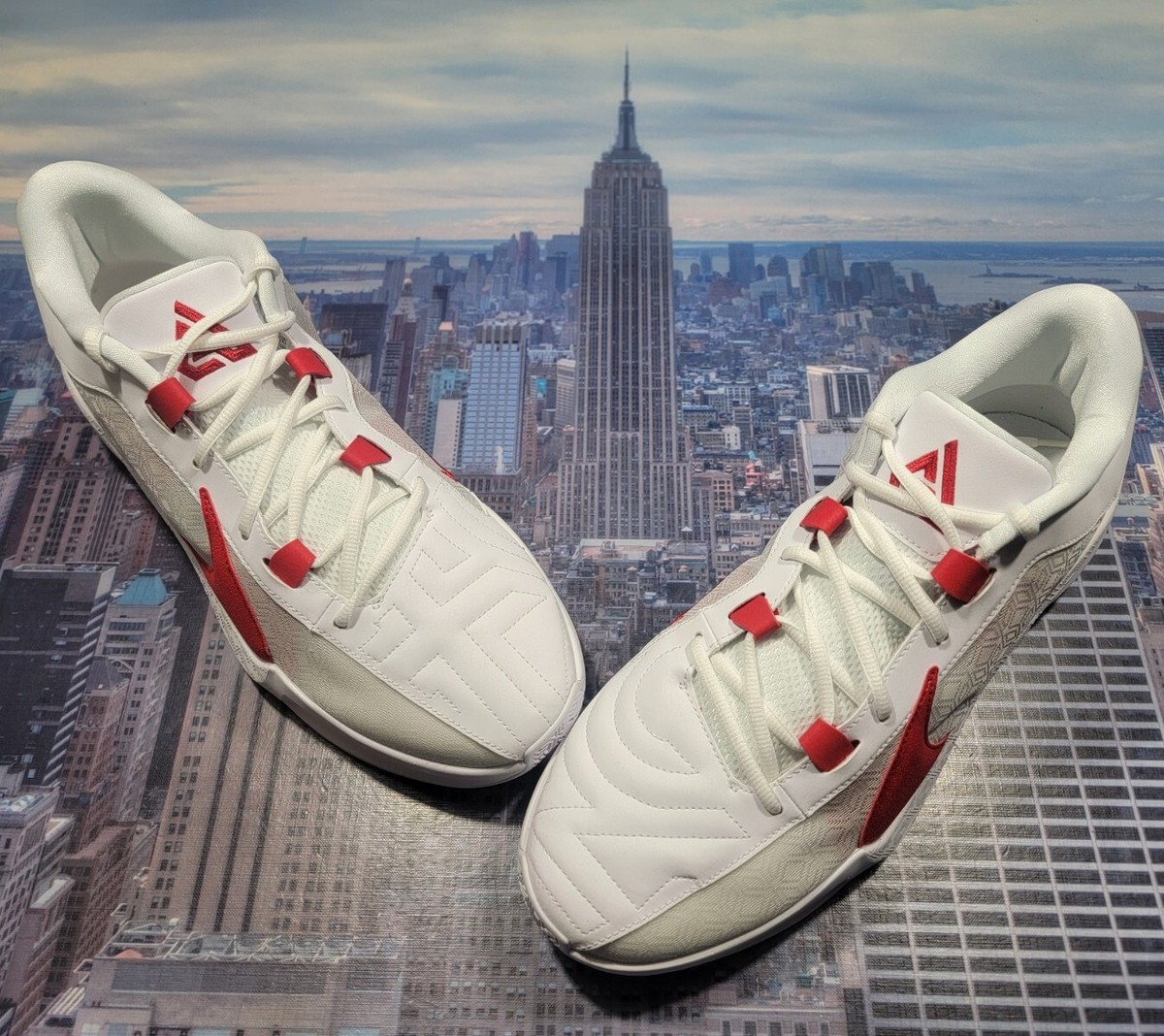 送料無料 Nike Zoom Freak 5 Nike Zoom Freak 5 TB Promo Giannis Antetokounpo White/Red Size 14