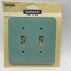 Interdesign Double Toggle LIGHT Switch plate| 81429 | GREEN MIST Wallplate
