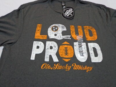 Ole Smoky Whiskey LOUD PROUD Heather Charcoal Gray T Shirt  XL  NEW