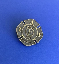Fireman IAF MDA Lapel Pin 1997 District 12 Pinback