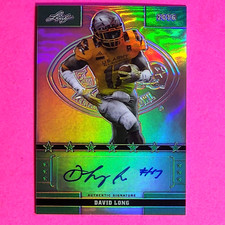 2016 Leaf US Army All-American Bowl Metal Green Prismatic #d/10 David Long Auto