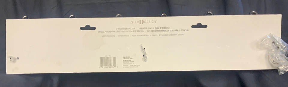 InterDesign 44032 12 ganchos cromo estante de montaje en pared Foto 2 de 4
