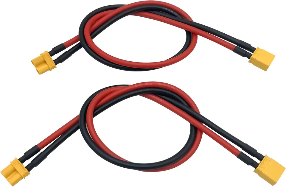 Cable de extensión de enchufe Amass XT30 U-F/M macho a hembra 2 piezas cable de silicona 16A Foto 2 de 4