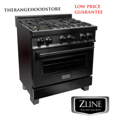 NEW PRO ZLINE 30'' Black Stainless 4 Gas Burner/Electric Oven Range (RAB-30)