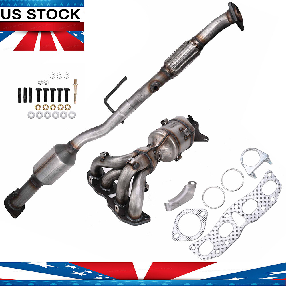 Geezer Both Catalytic Converters For 2007-2012 Nissan Altima 2.5L – Manifold, Flex, EPA Approved (5-Year Warranty)