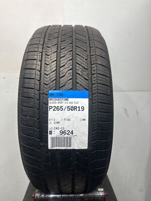 1 Used Bridgestone ALENZA Sport A/S Run Flat P265/50R19 2655019 265/50/19 7/32