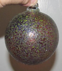 Artisan Hand Blown Swirl Iridescent Witches Ball Christmas Glass Ornament Orb — photo 1