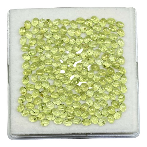 100 Pcs Natural Peridot 4x3mm Oval Cabochon Loose Untreated Stones Wholesale Lot - Picture 12 of 21