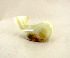Vintage Hand Carved Marbled Onyx Sperm Whale Figure Figurine Sculpture
