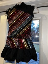 Weissman Dance Costume Sequins  Black Skirt Style 11615 MC