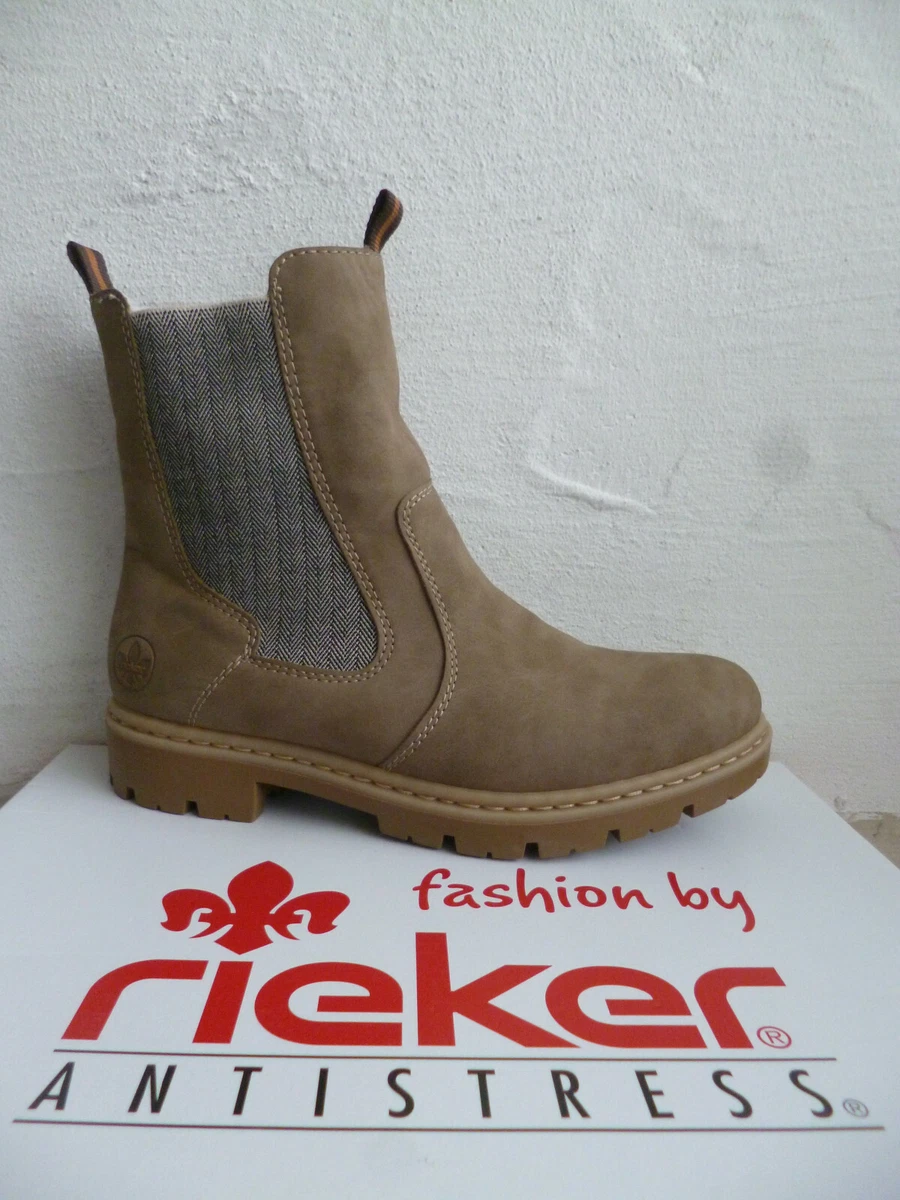 I virkeligheden Prøv det bacon Rieker Women&#039;s Ankle Boots Pull on Boots Beige 71363 | eBay