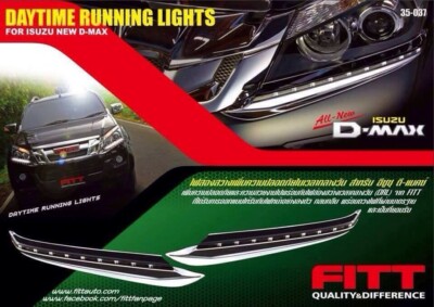 FITT DRL LED Daytime Light HeadLight Lamp Cover For ISUZU D-MAX V-CROSS 12-15