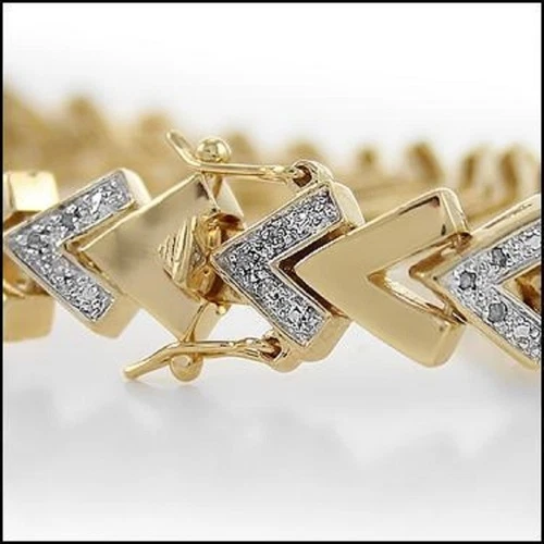 Tennis Bracelet 18K Gold Layered Silver  51 Diamonds .82 carats     MSRP $ 1585 - Image 2 of 3