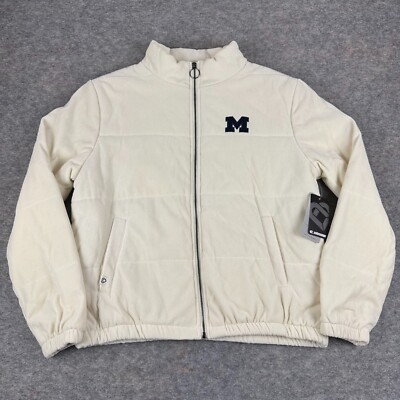 Colosseum Michigan Wolverines So Hot Right Now Quilted Puffer Jacket Womens M