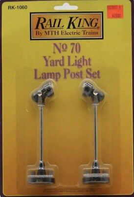 MTH RAILKING NO. 70 YARD LIGHT LAMP POST ACCESSORY SET 30-1060! O GAUGE TRAIN